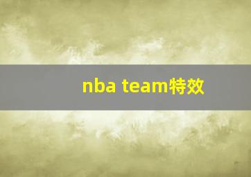 nba team特效